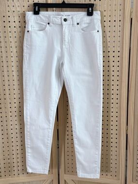 Michael Kors White Cotton Jeans with Branded Waistband